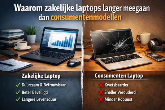 Waarom zakelijke laptops langer meegaan dan consumentenmodellen