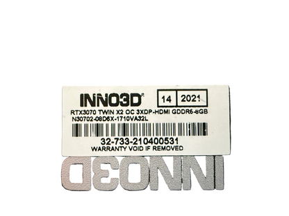 INNO3D Nvidia GeForce RTX3070 8GB GDDR6